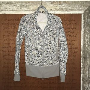 Lululemon Gray Floral Track Jacket